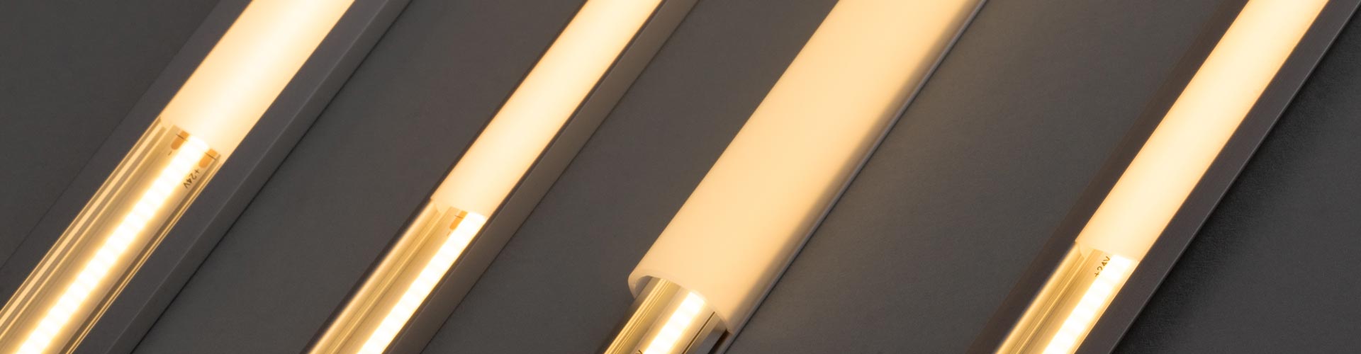 COB LED Streifen ermöglichen es flache LED Alu Profile homogen zu beleuchten