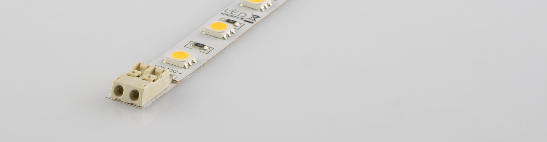 LED Streifen mit Klemmsystem Nahaufnahme Bild 1