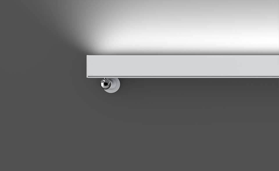 Magnet-Befestiger für LED Alu Profile nach oben leuchtend