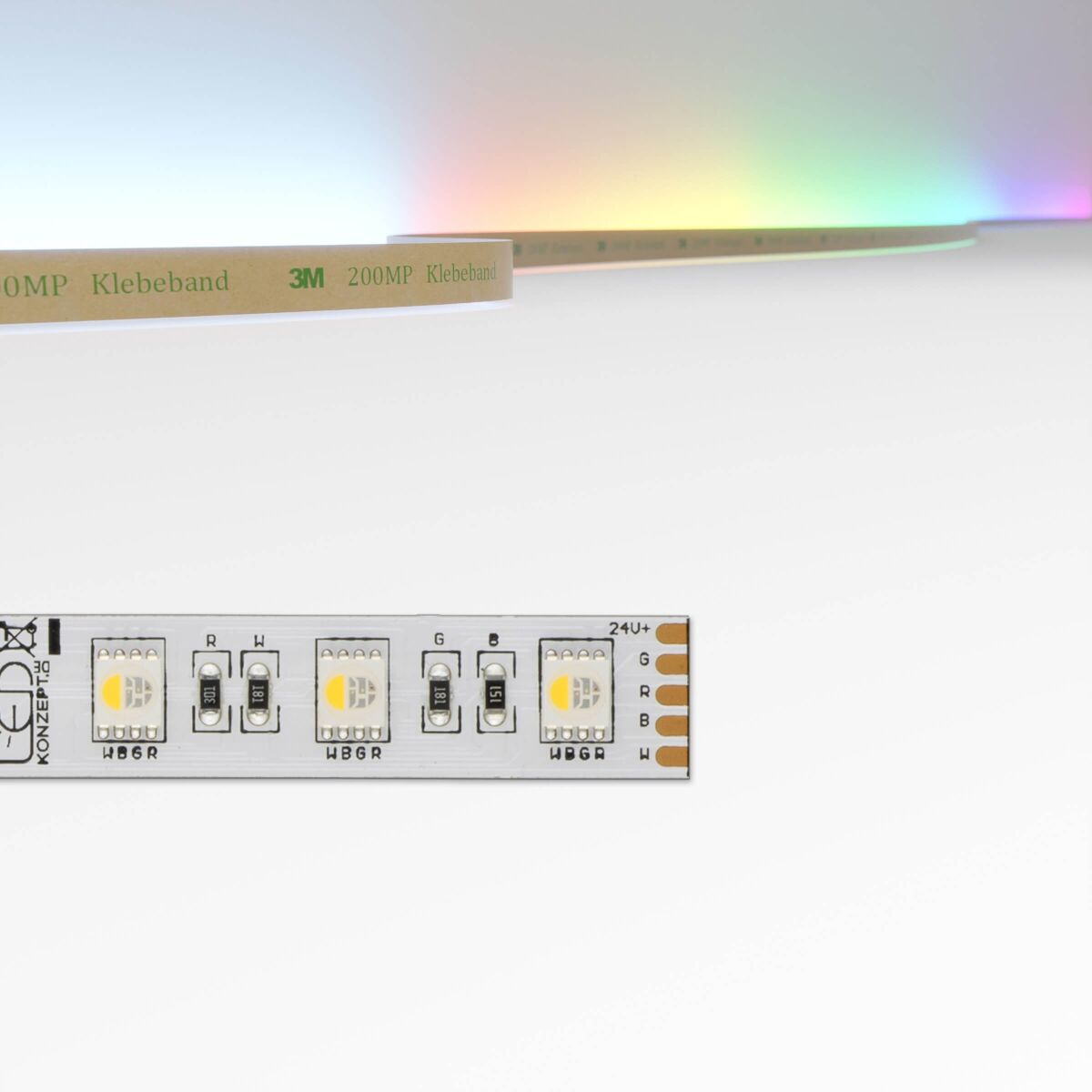RGBW LED Streifen mit 4-in-1 Chips in kaltweiß, 9,90 €