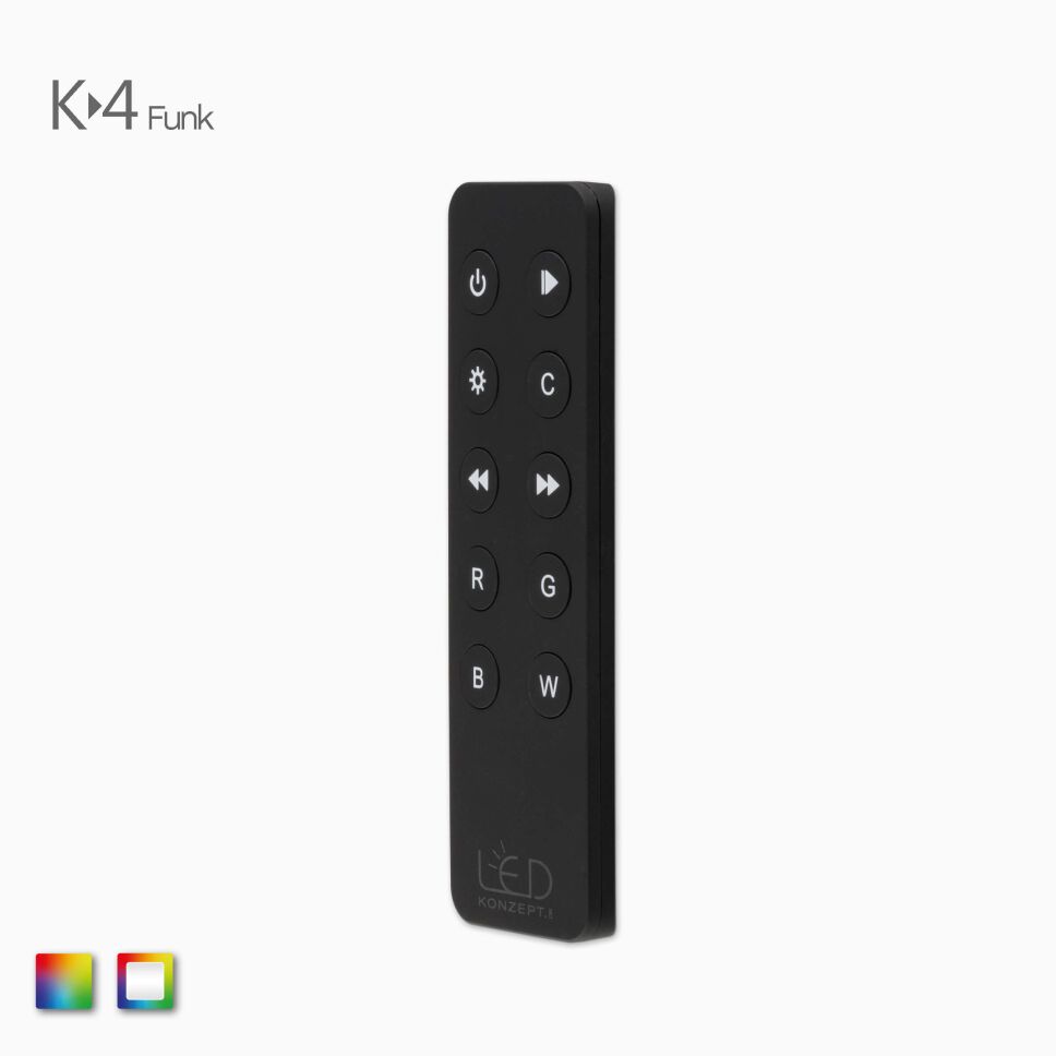 RGBW Funk Fernbedienung für Controller K-4 Serie, 24,90 €