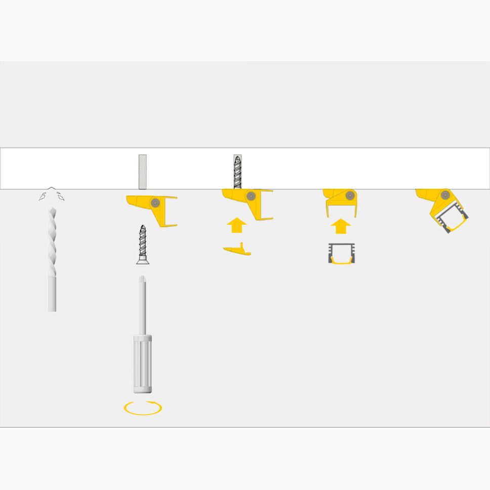 variabler verstellbarer Montageclip für LED Alu Pr, 3,99 €