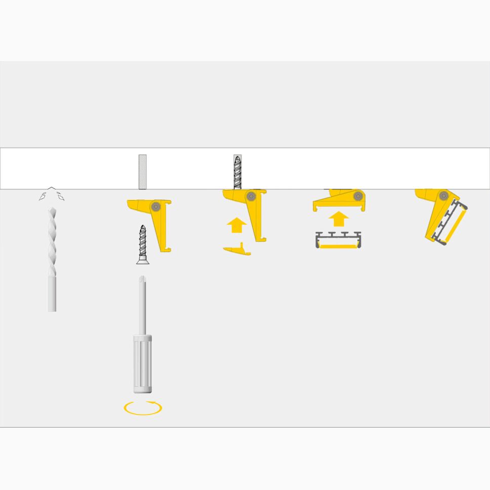 einstellbarer Montageclip für breite LED Alu Profi, 4,90 €