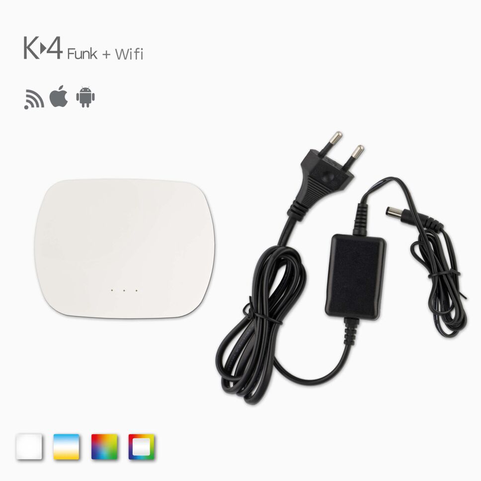 K-4 Wifi RGBW RGB CCT LED Funk Controller in weiß, 64,90 €