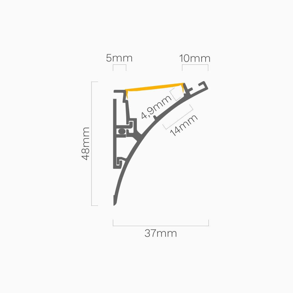 LED Lichtvoutenprofil WERKIN inkl Abdeckung, 14,25 €