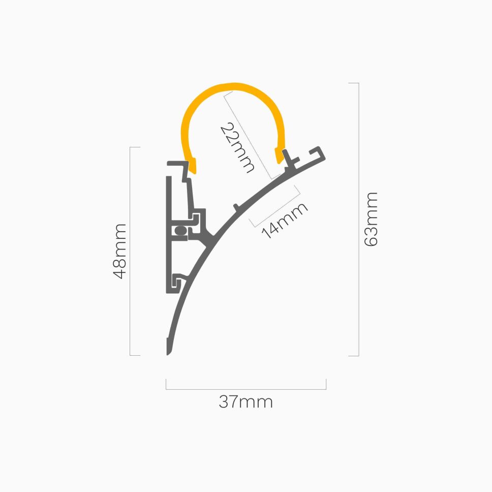 LED Alu Profil WERKIN-R eloxiert, 150cm inkl. rund, 50,85 €