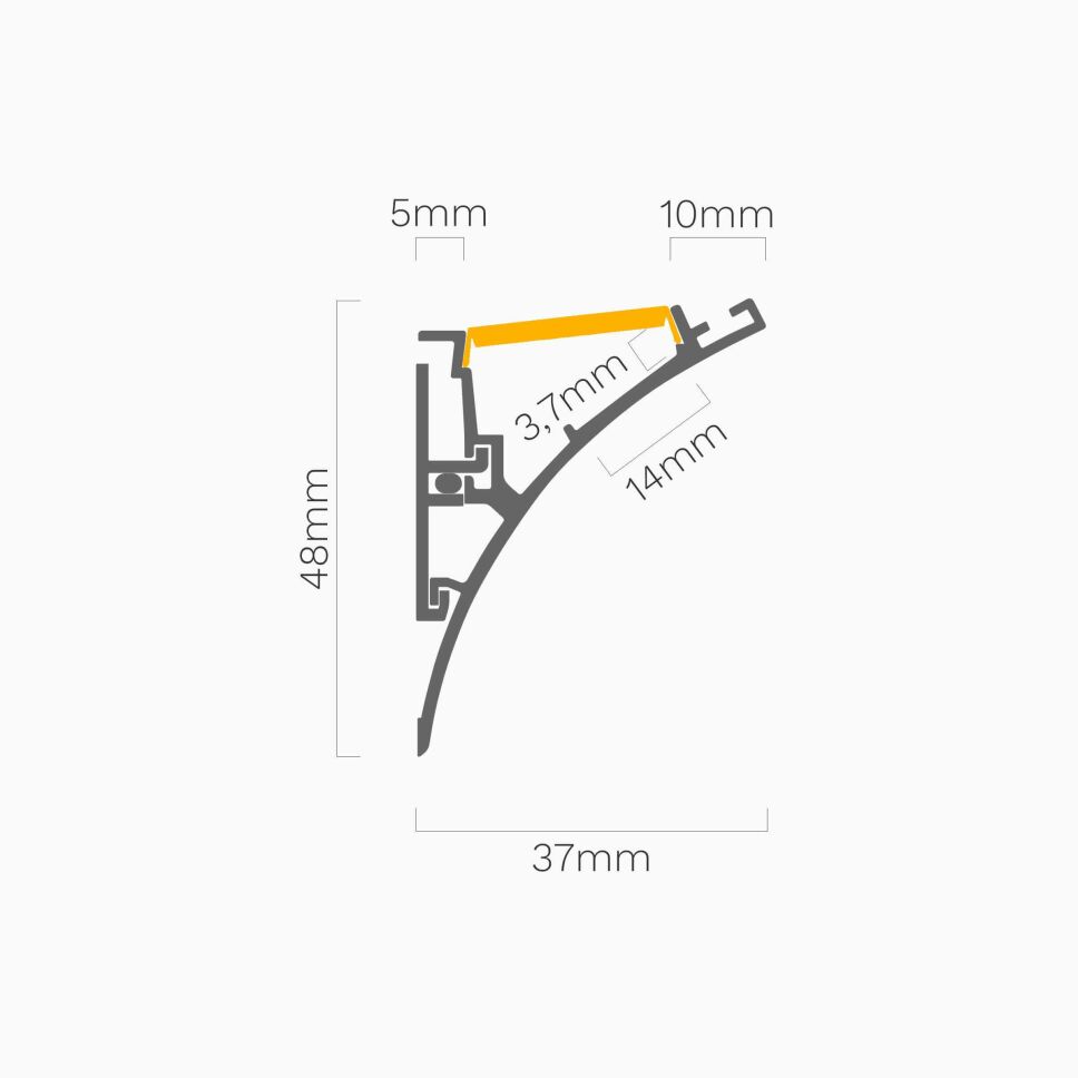 LED Alu Profil WERKIN eloxiert, 250cm inkl. Abdeck, 72,25 €