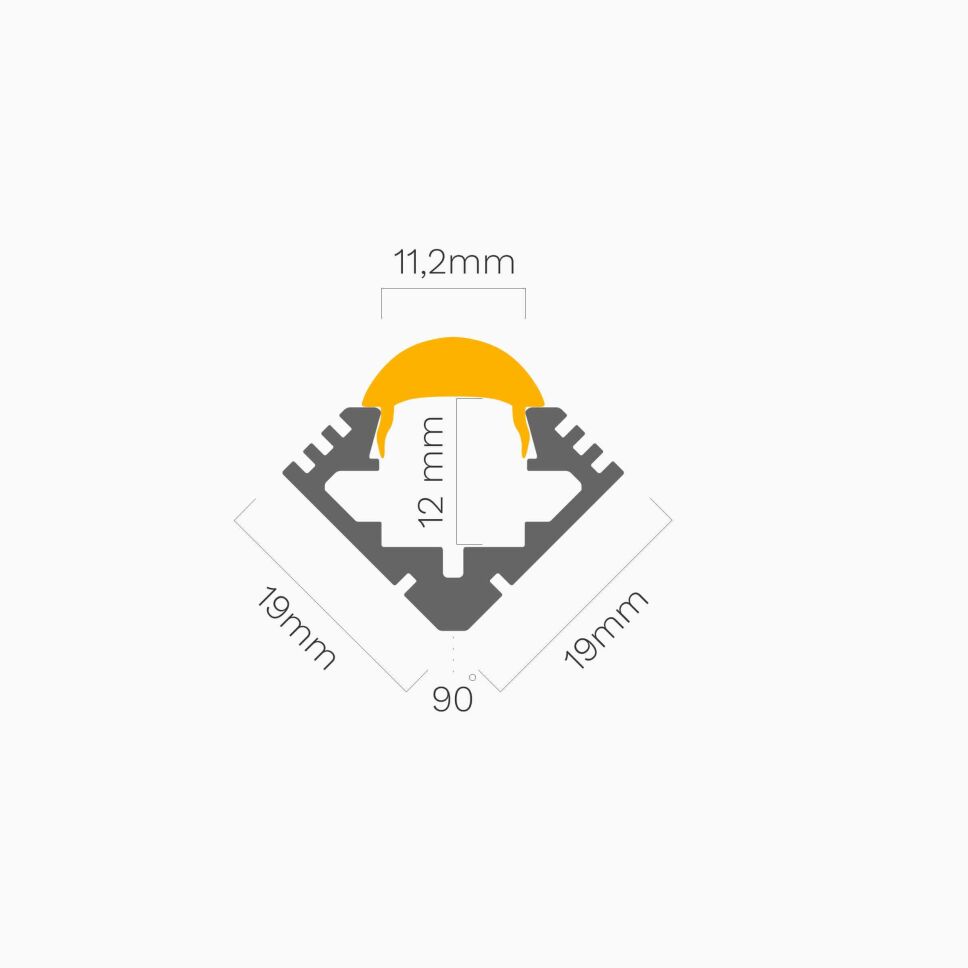 LED Alu Winkelprofil mit Linsenabdeckung in 100cm , 20,20 €