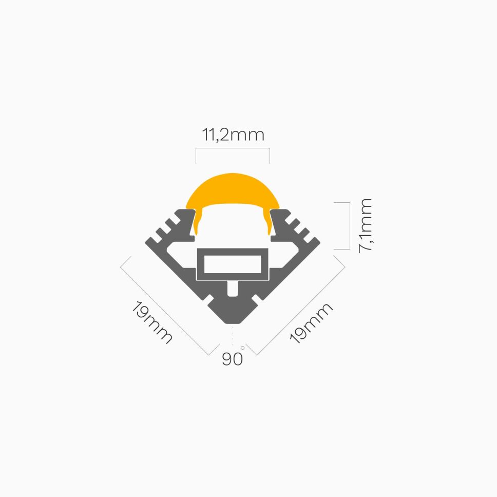 LED Eckprofil mit Linse für einen variablen Lichtk, 33,30 €