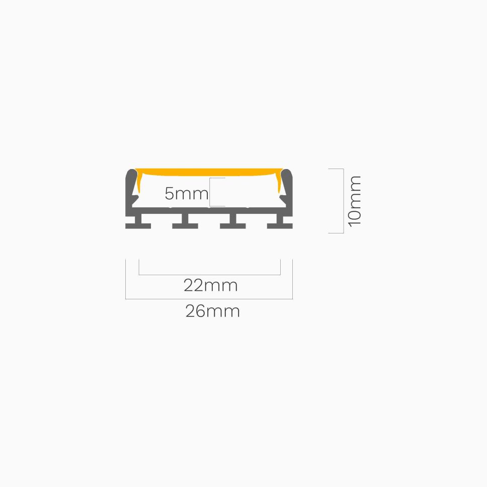 LED Alu Profil GIZA eloxiert, 250cm inkl. Abdeckun, 43,75 €