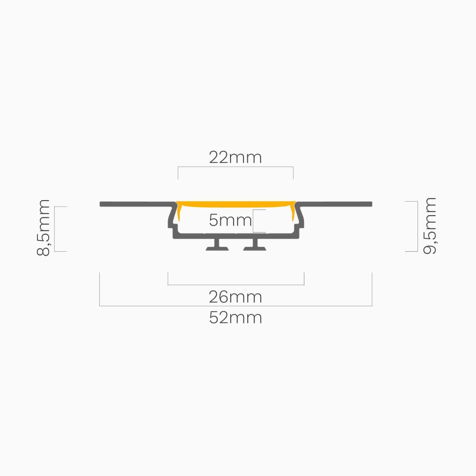 LED Alu Profil OPAC eloxiert, 300cm inkl. Abdeckun, 49,50 €