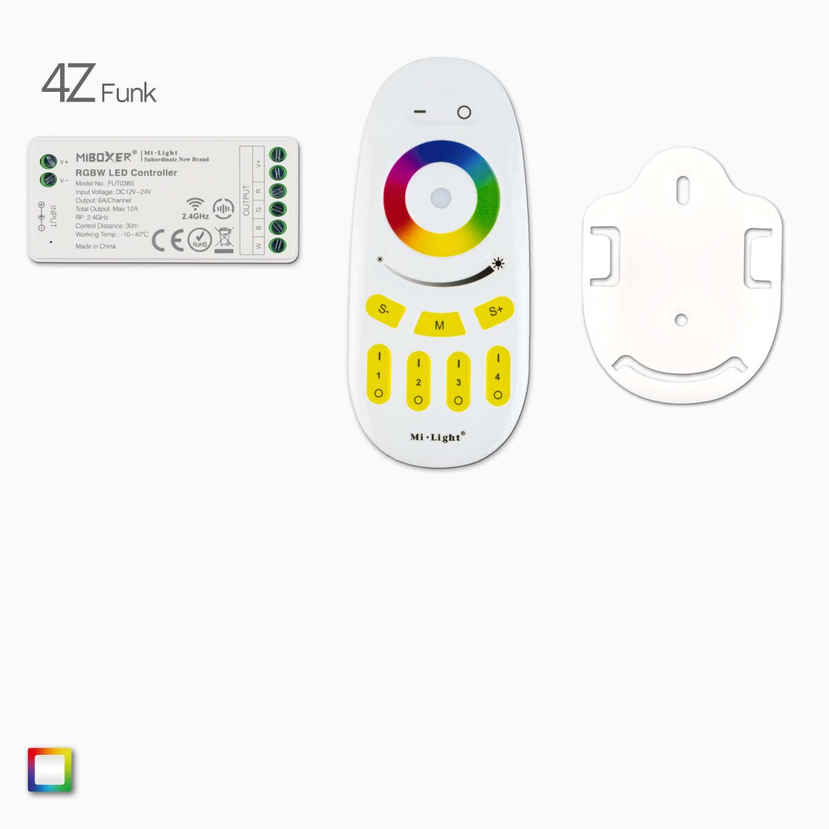 Set aus 1 RGBW LED Controller und 1 Funk-Fernbedie, 40,80 €