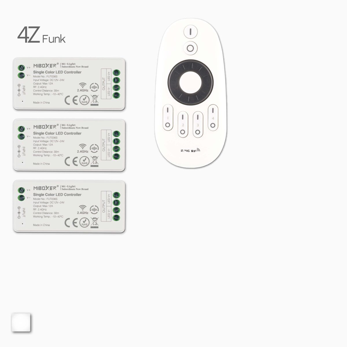 Set aus 1 Funk-Fernbedienung und 3 Funk LED Dimmer, 68,90 €