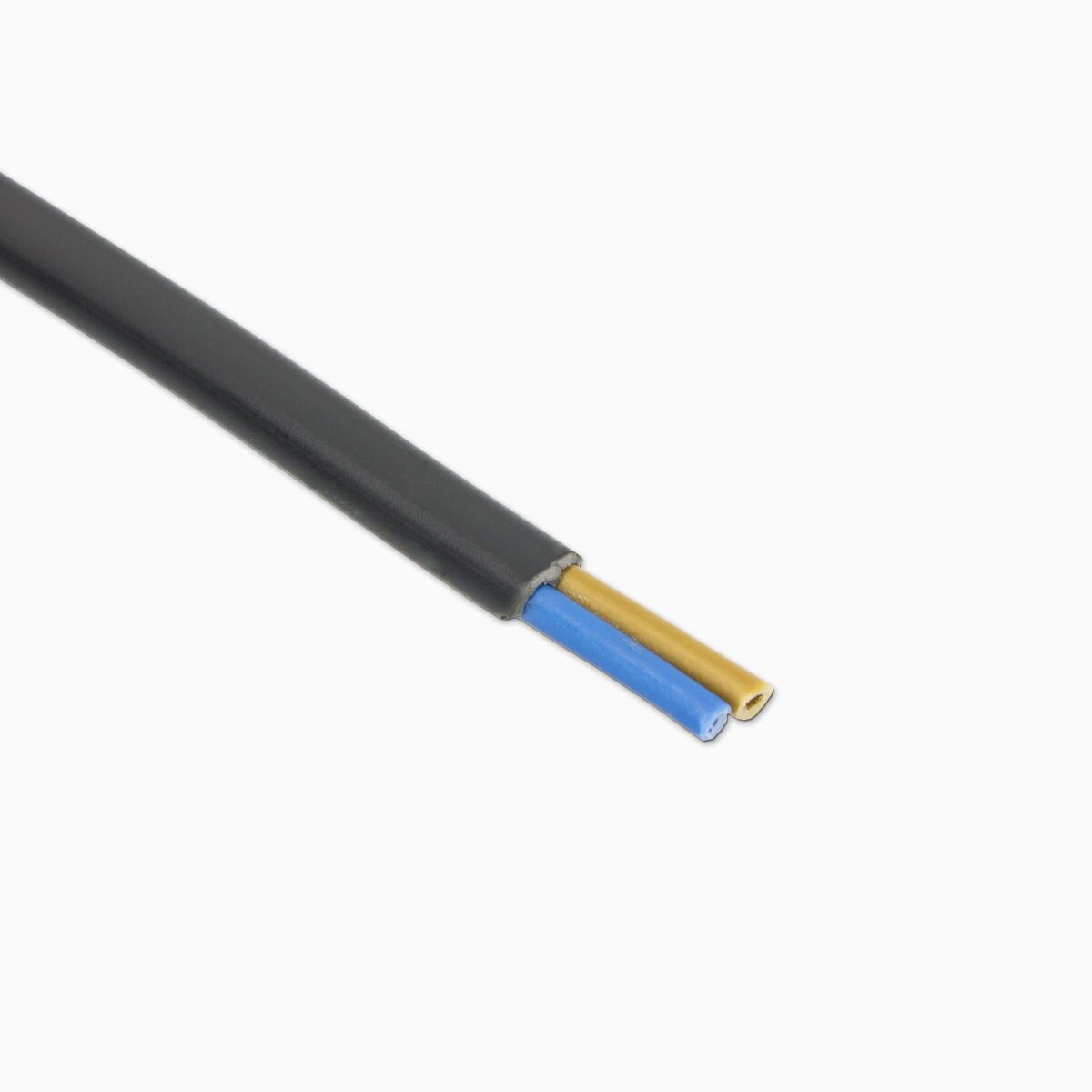 Zwillingslitze 2 x 0,75mm², PVC ummantelt schwarz, 0,99 €