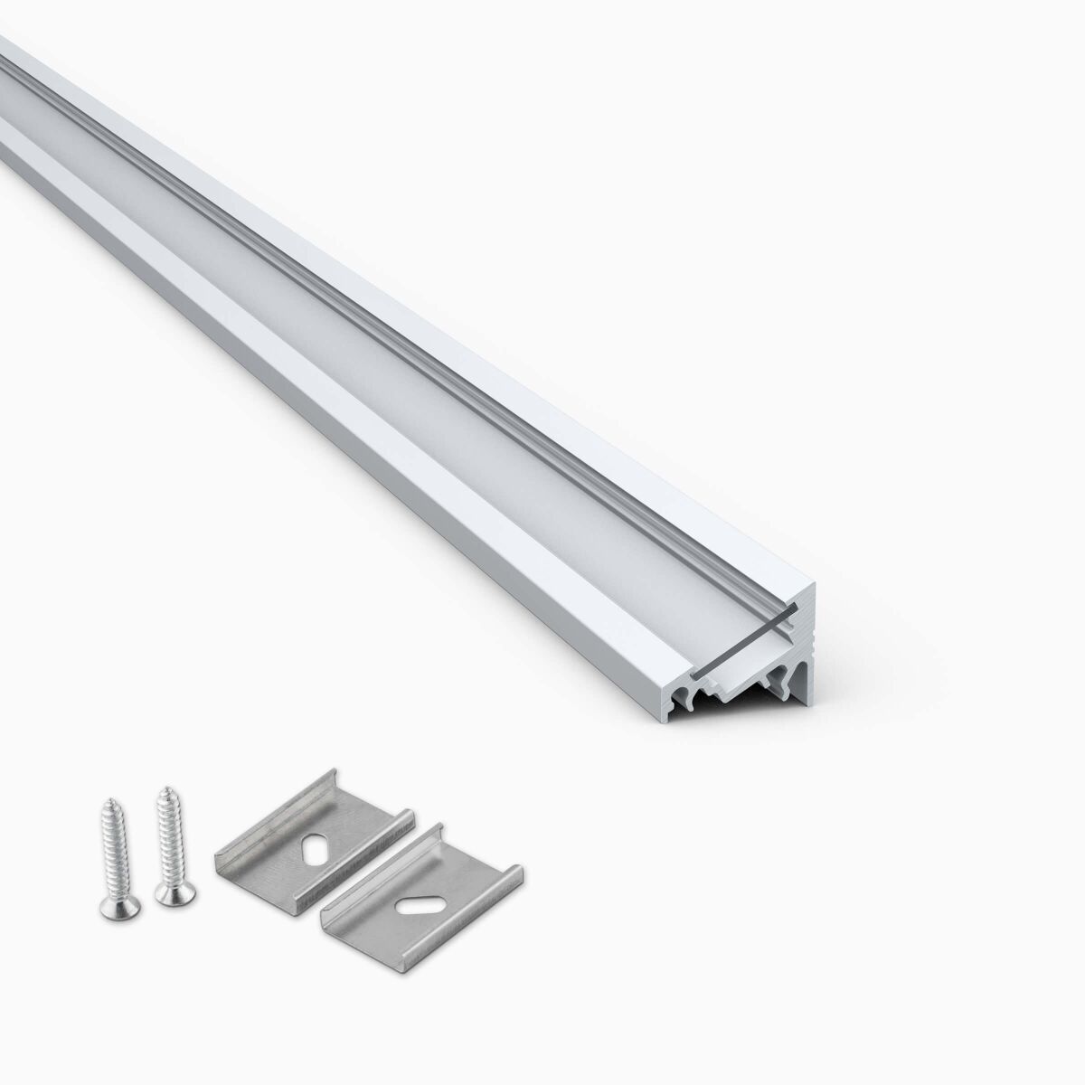 LED Eckprofil eloxiert mit Montageclips, klare Abd, 22,50 €