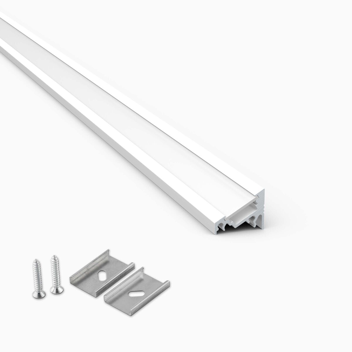 LED Alu Winkelprofil in weiß mit satinierter Abd.,, 7,25 €