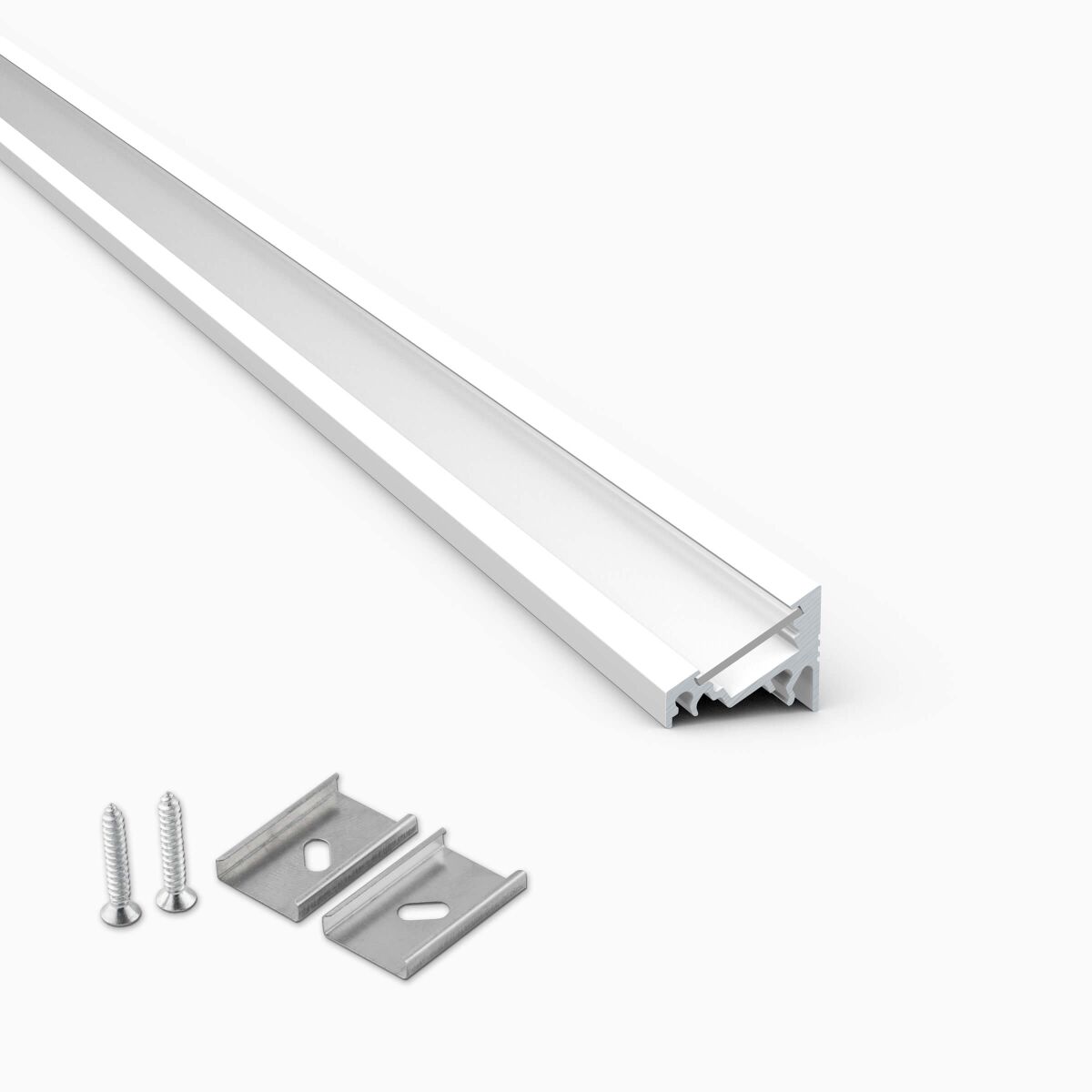 weiße LED Eck-Lichtleiste mit satiniertem Diffusor, 20,75 €