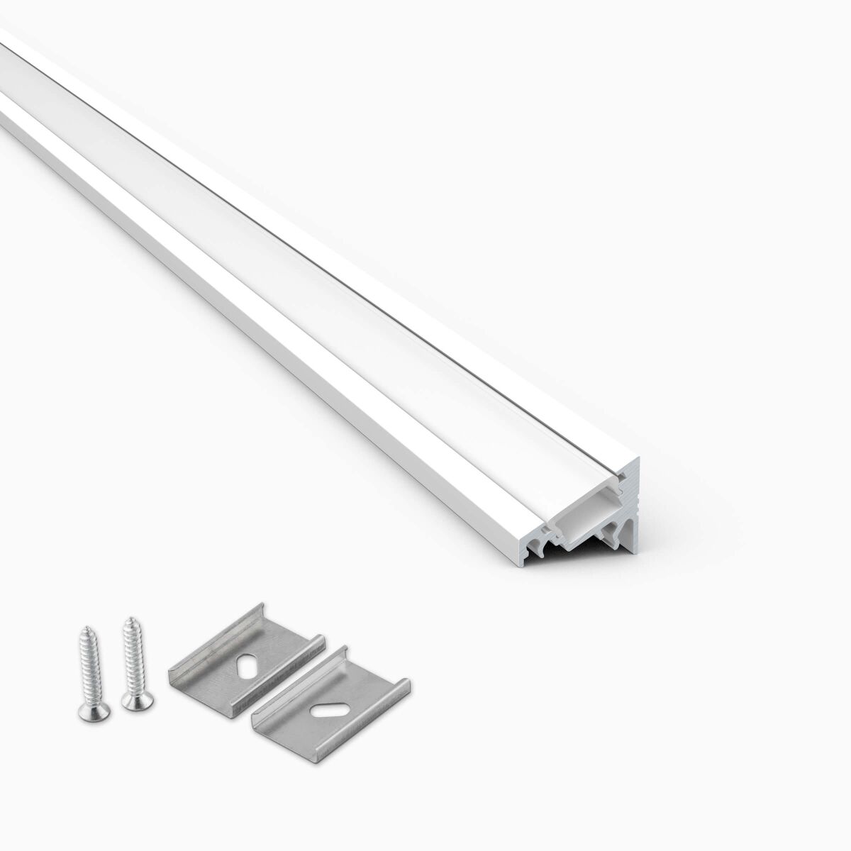 weißes RAL9003 LED Alu Profil mit weißer Abdeckung, 23,75 €