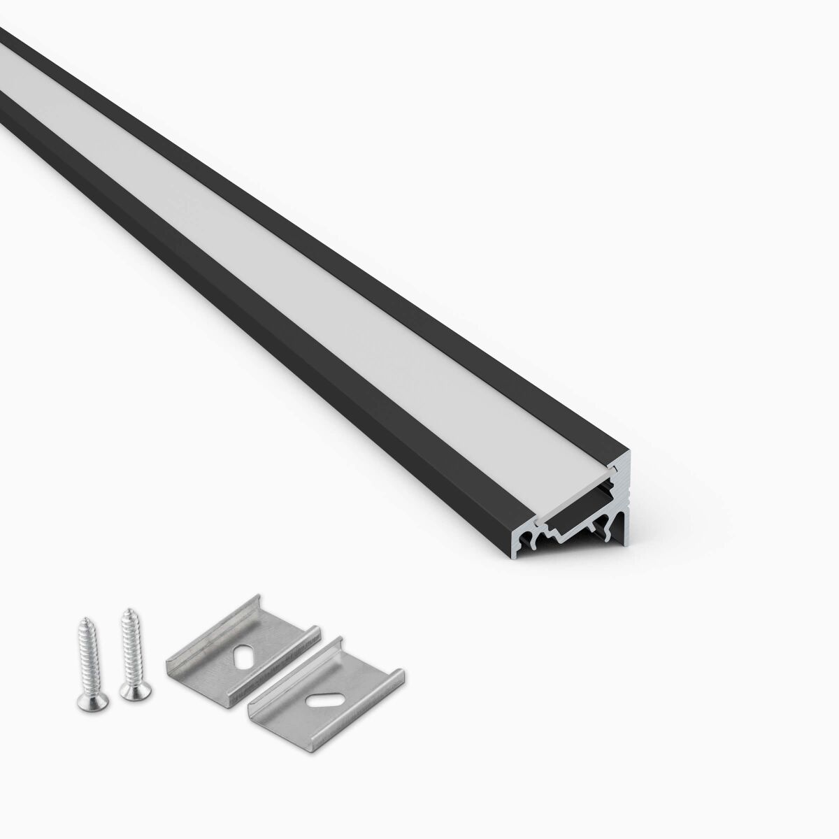 LED Profilleiste in schwarz mit opal weißer Abd. 1, 20,75 €