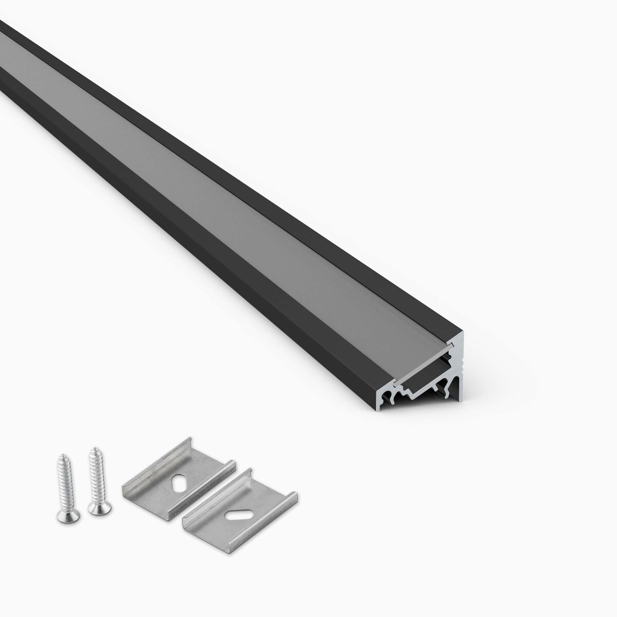 60 Grad LED Eckprofil schwarz mit satinierter Abd , 27,50 €