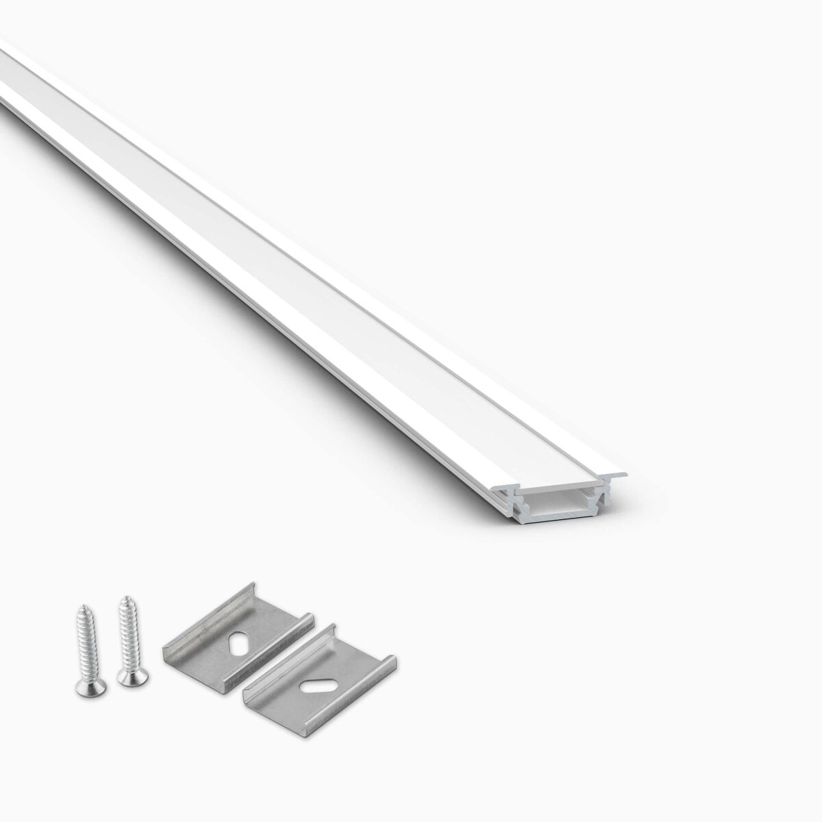 Profil F in weiß (RAL9003) mit opaler Abdeckung, 2, 27,50 €