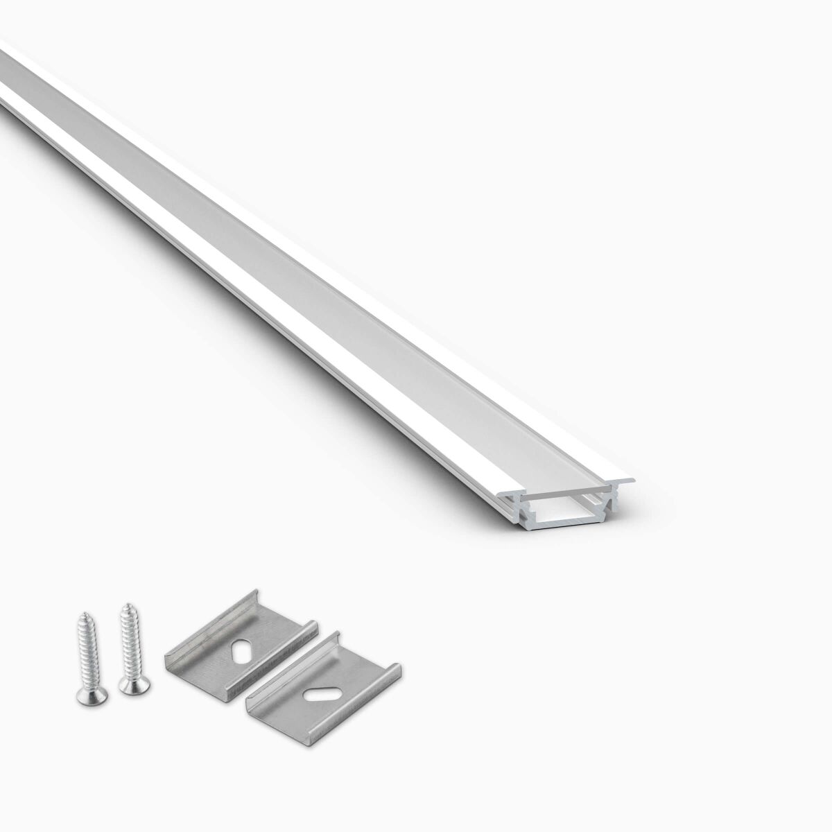 Möbelbau-Profil in weiß mit satinierter Abdeckung,, 27,50 €