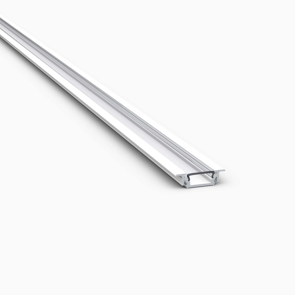 weißes RAL9003 LED Alu Flügelprofil, klare Abd, 15, 21,75 €