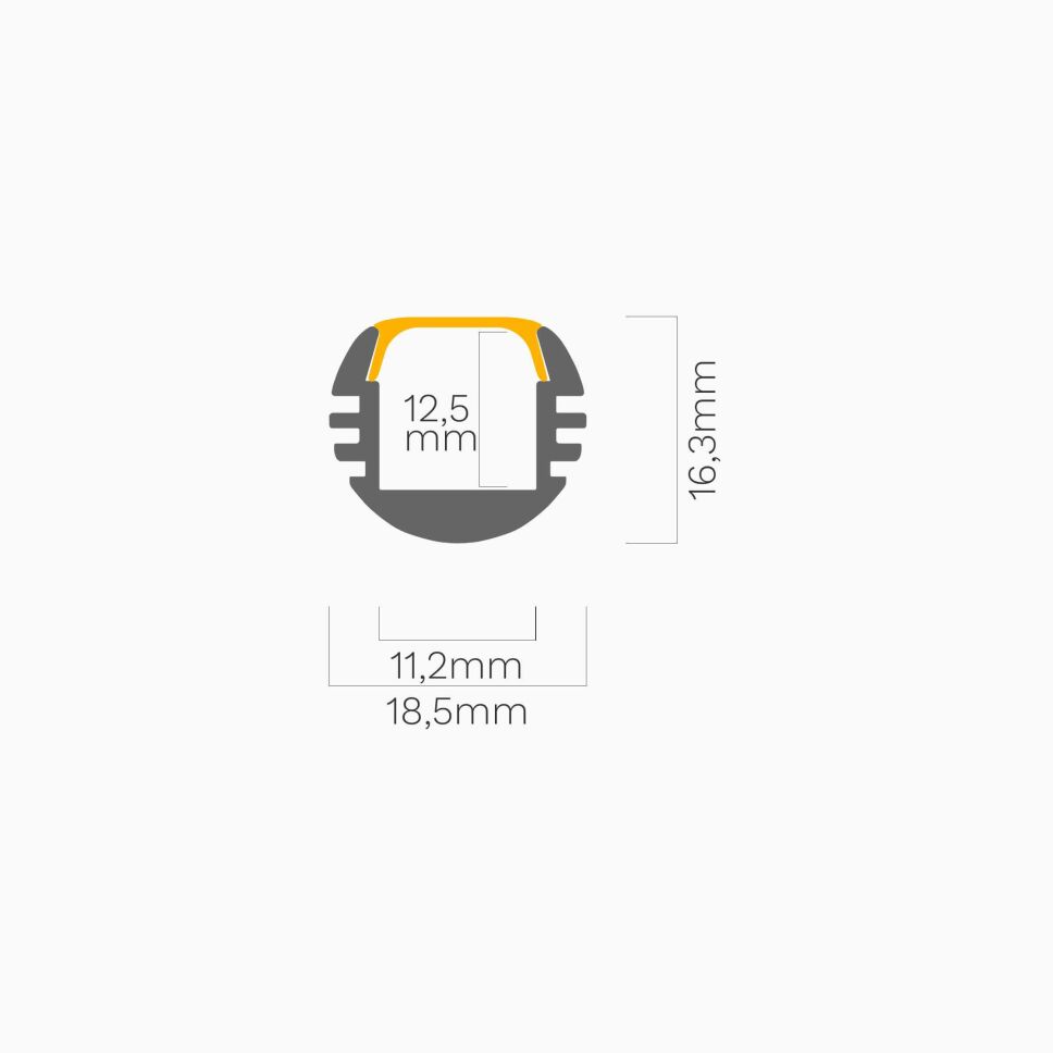 LED Alu-Profil RK, LED Rundprofil 100cm, 15,50 €