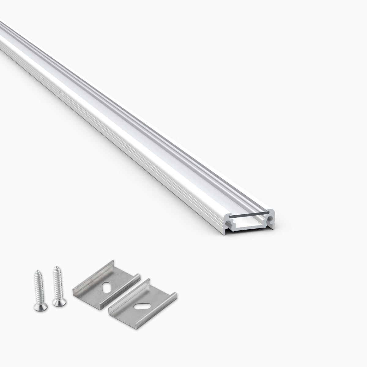 LED Alu Profil weiß RAL9003 mit klarer Abdeckung, , 27,50 €