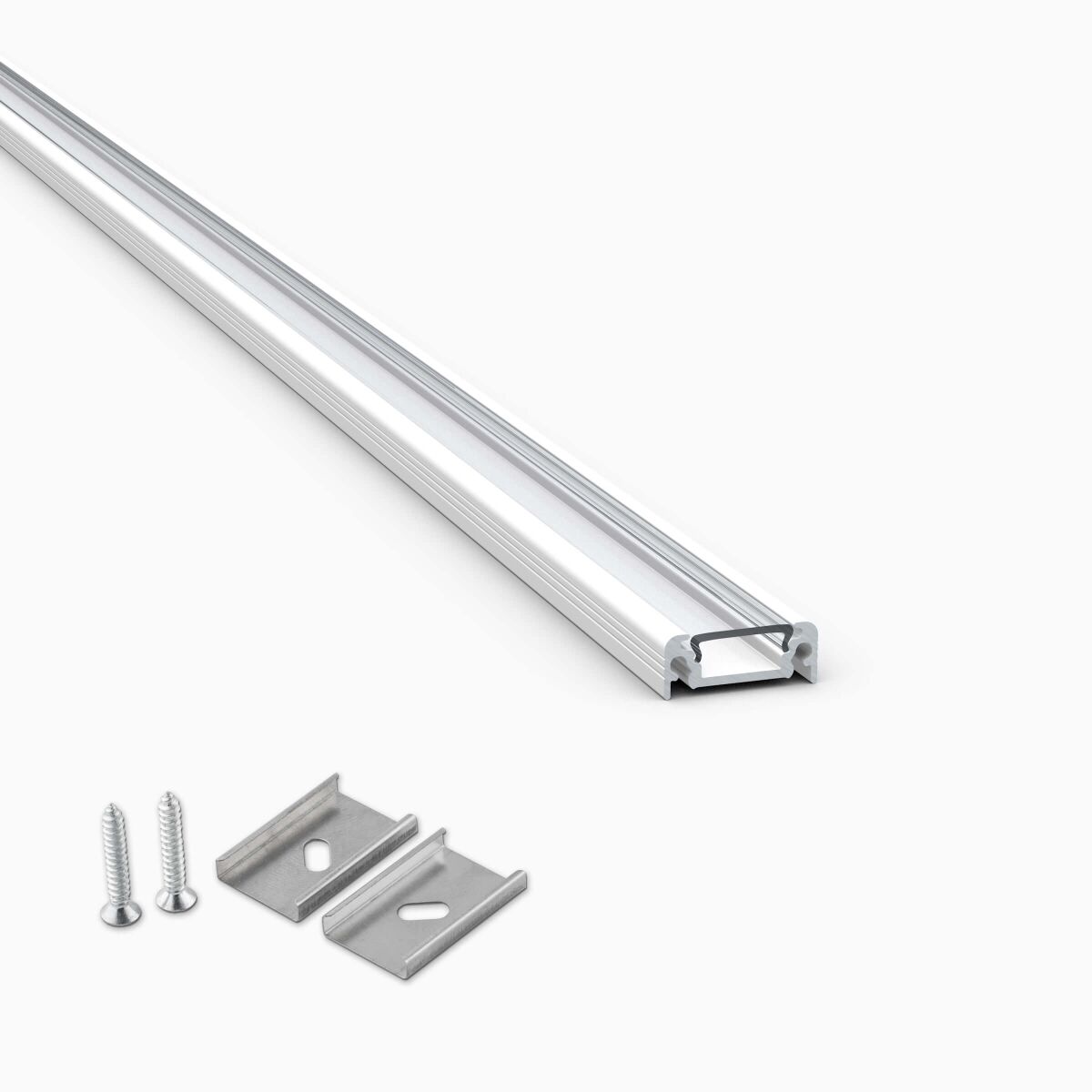 weiß pulverbeschichtetes LED Profil mit klarer Abd, 23,75 €