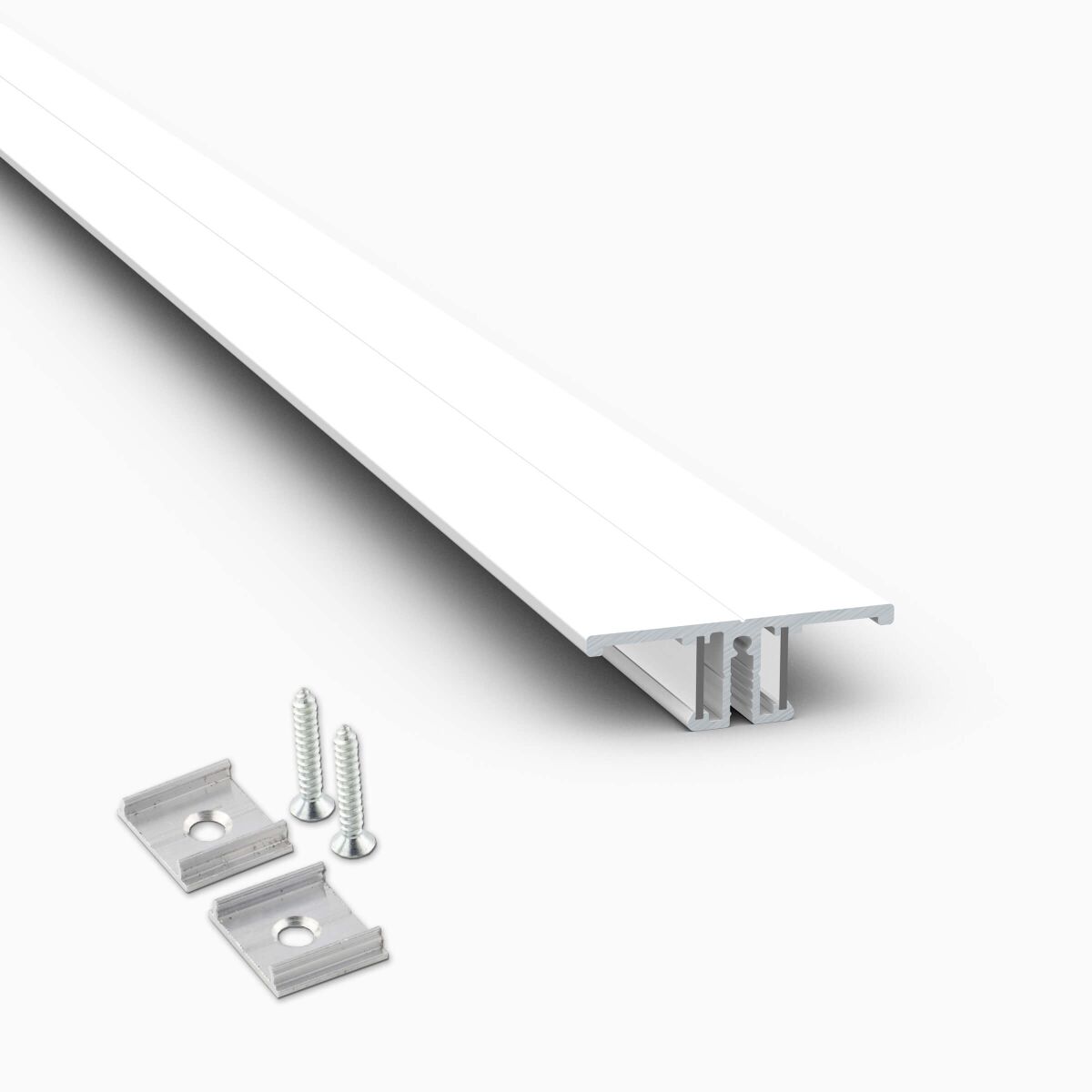 LED Alu Wandprofil T in weiß RAL9003 in 200cm Läng, 37,00 €