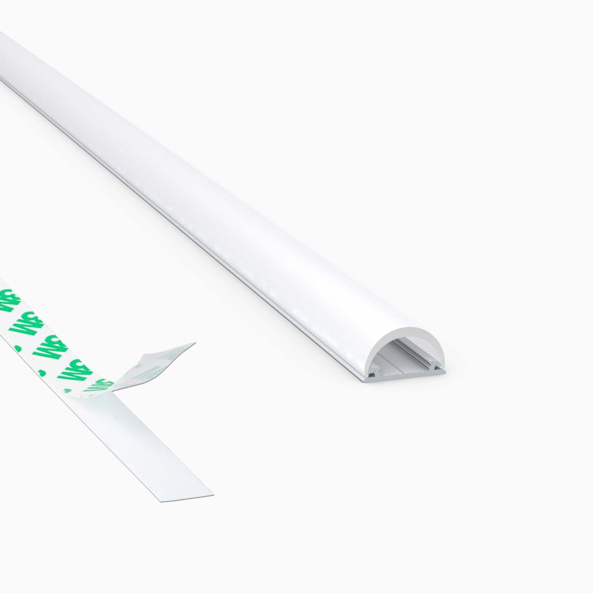 LED Alu Profil zum Biegen mit weißer Rundabdeckung, 15,75 €