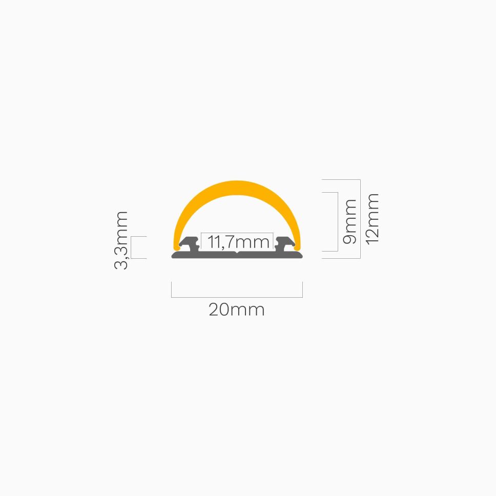 flexibles LED Profil mit runder opaler Abdeckung, , 19,00 €