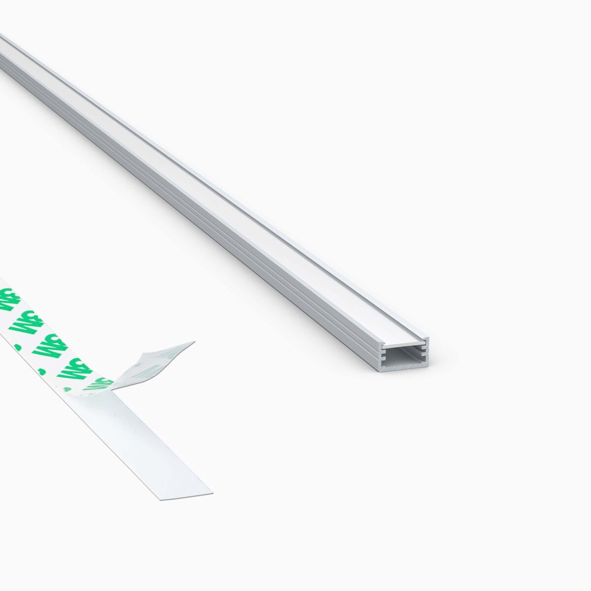LED Alu Aufputzprofil mit weiß opaler Abdeckung, 1, 13,50 €