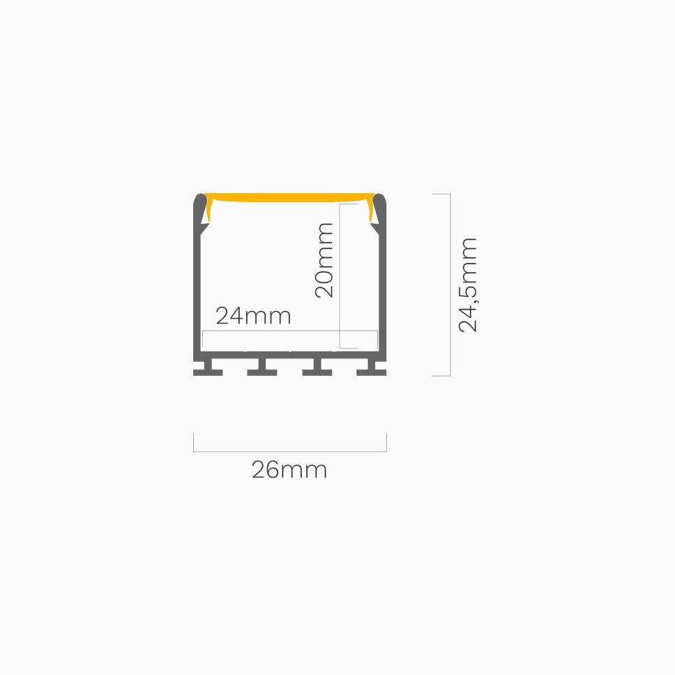 minimalistisches LED Alu Deckenprofil,matte Abd 20, 45,00 €