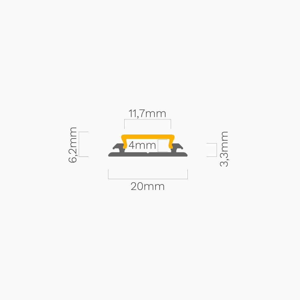 LED Aluprofil FLEX-mini – flach & flexibel, 3,25 €