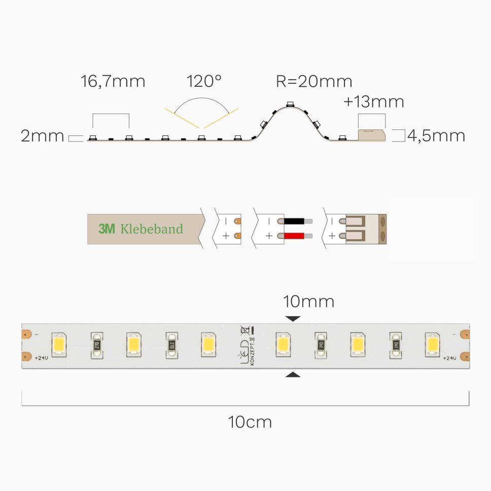 LED Strip 24V mit hoher Effizienz, farbecht, 4200K, 48,30 €