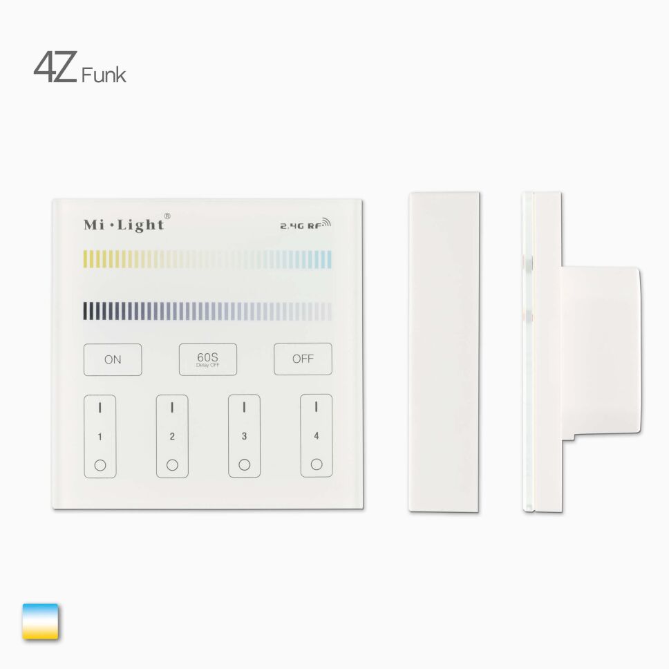 4-Zonen Funk Steuerung für dualweiße CCT LED, 47,99 €