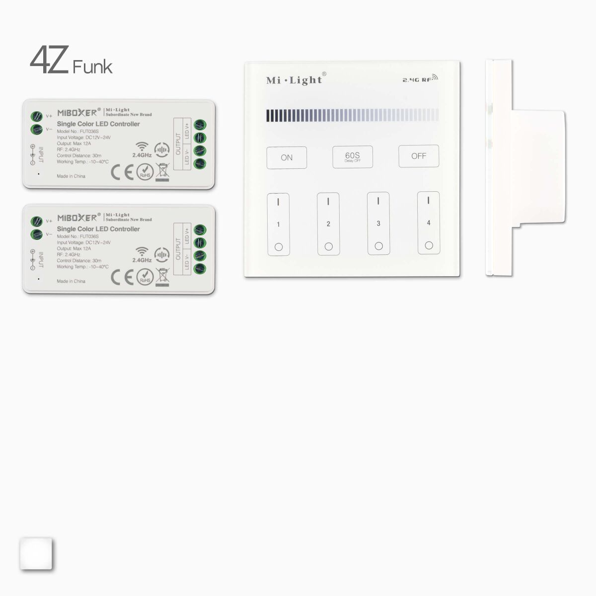 LED Wandsteuerung für bis zu 4 Zonen, 2 LED Funk D, 65,99 €