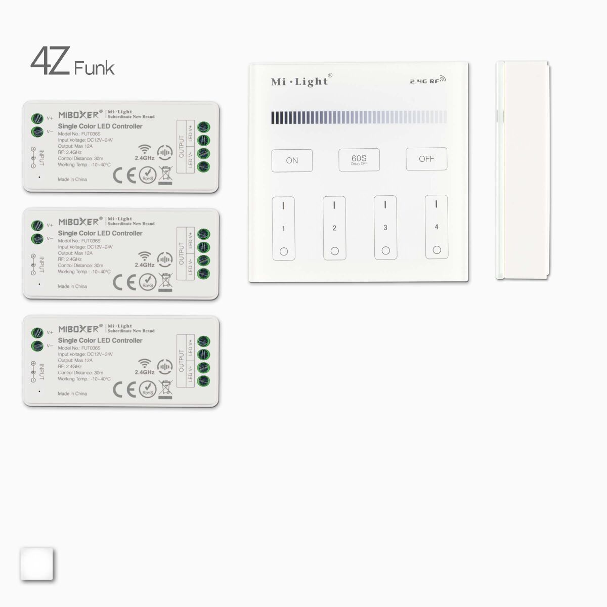 Dimmer-Set mit 3 Funk LED Dimmer und 1 Wandsteueru, 83,99 €