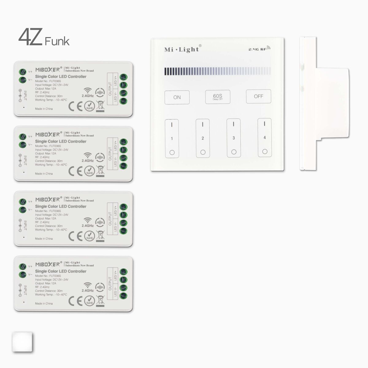 LED Wandsteuerung für bis zu 4 Zonen, 4 LED Funk D, 101,99 €