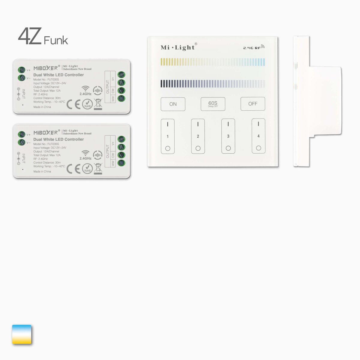Funk-Wandsteuerung mit 2 Controller für CCT LED St, 65,99 €