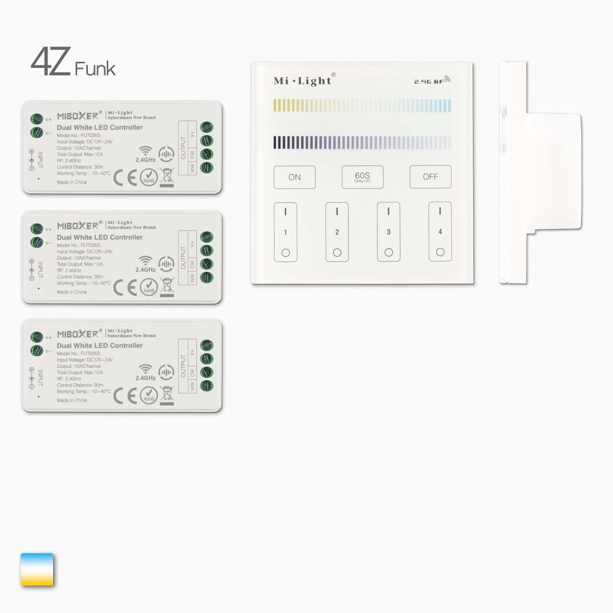 Funk-Wandsteuerung mit 3 Controller für CCT LED St, 83,99 €
