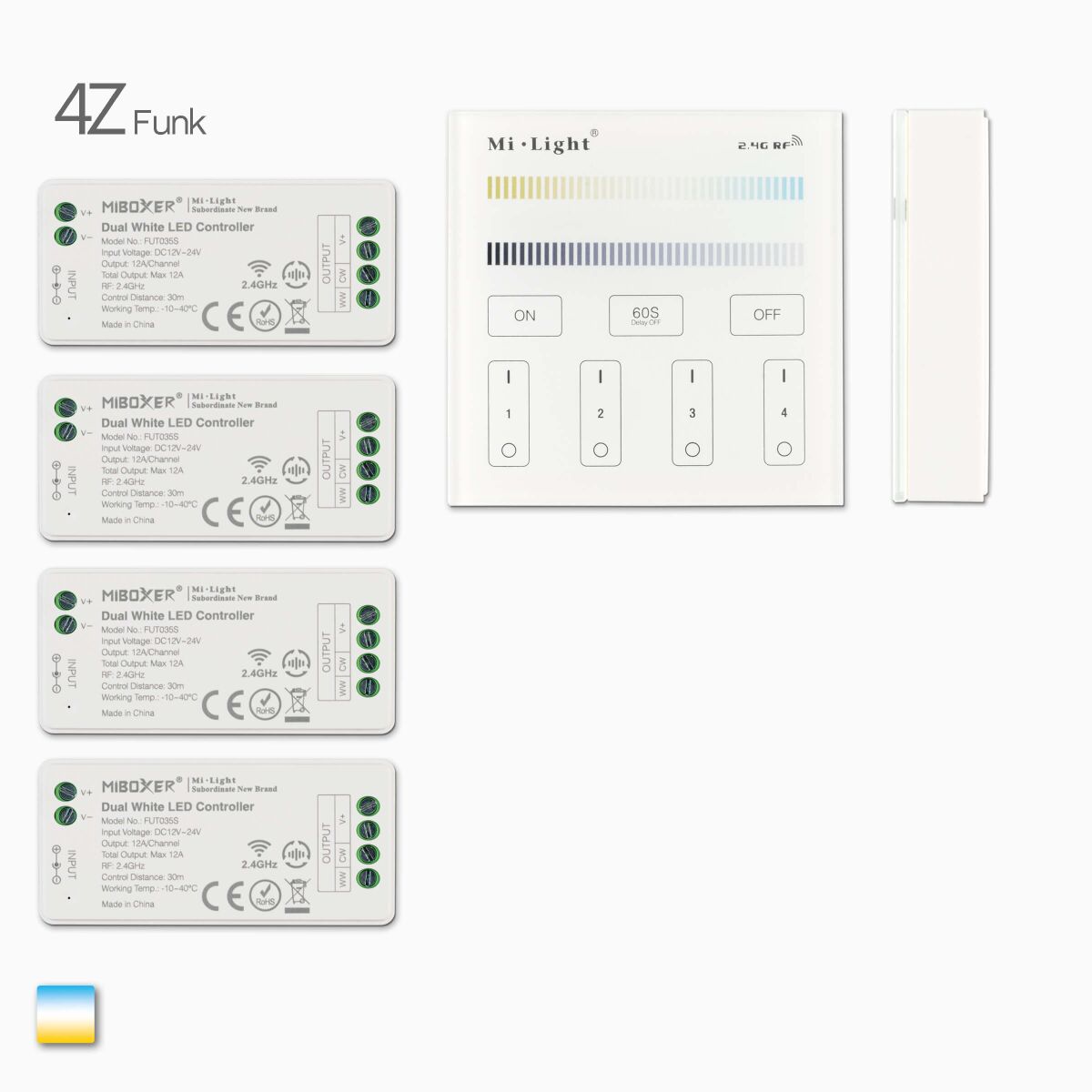 CCT LED Farbtemperatur-Steuerung via Funk von 4 Zo, 101,99 €