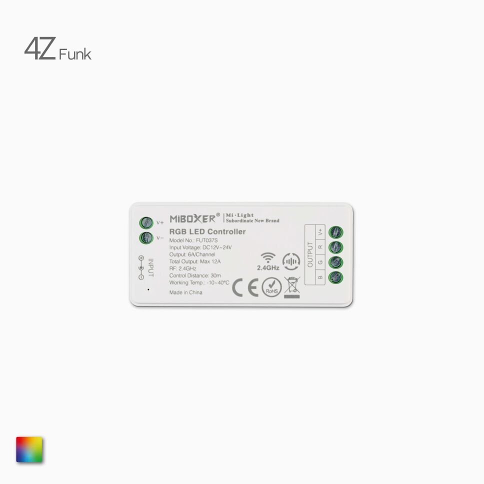 Funk Wandcontroller und 1 RGB LED Funk Empfänger, 47,99 €