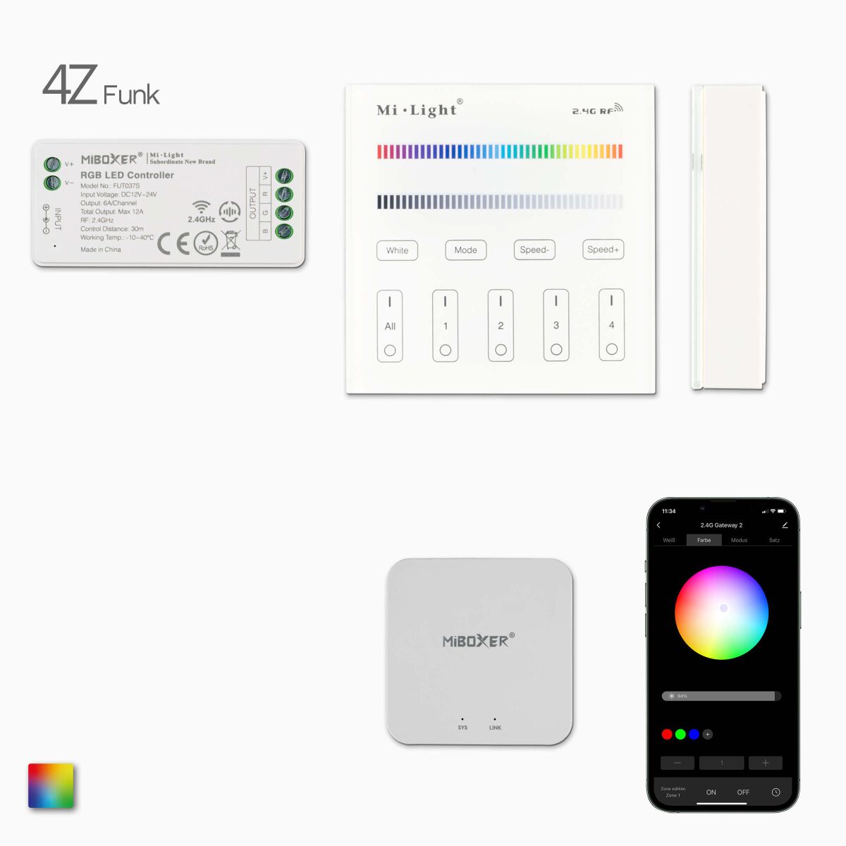Wandsteuerung und Wifi Modul und 1 RGB LED Control, 87,98 €