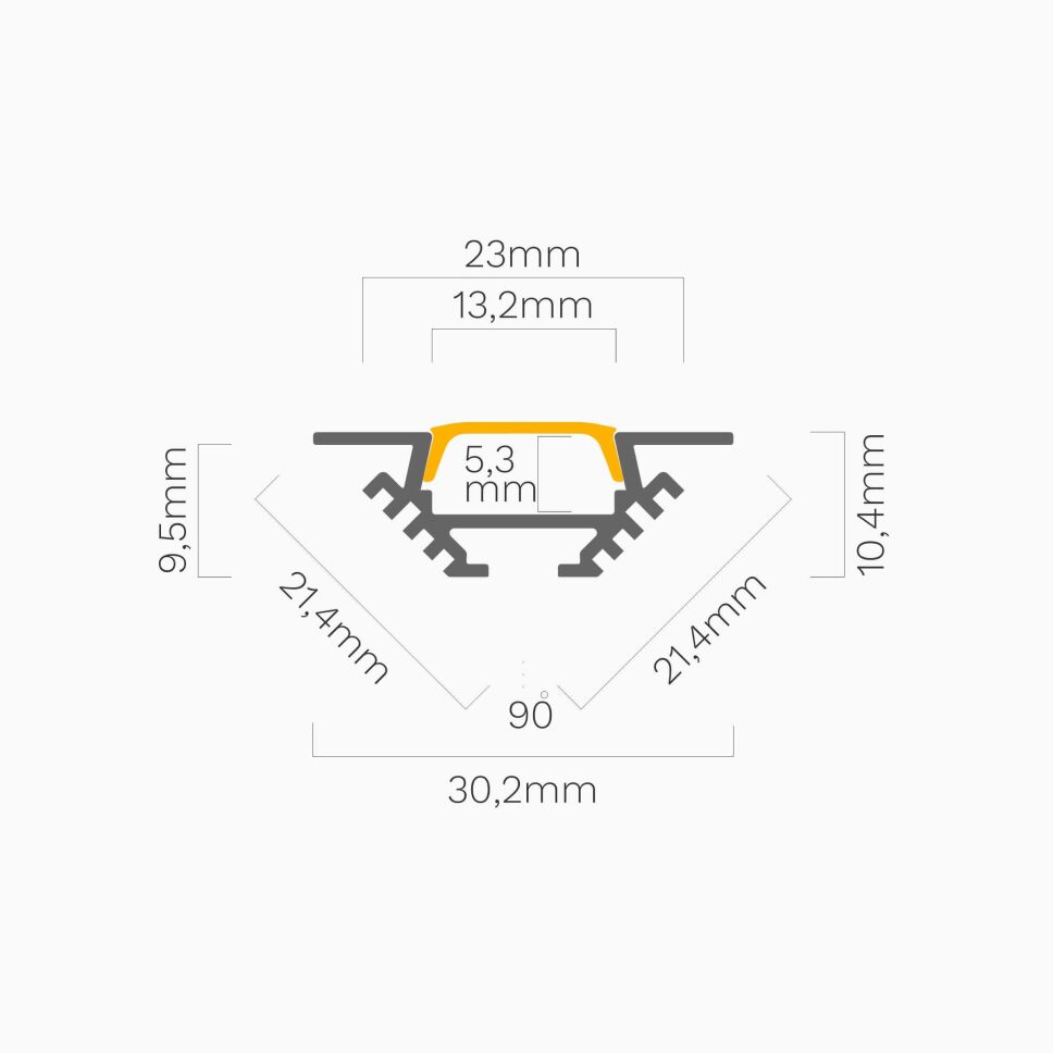LED Alu Profil PAC eloxiert, 300cm inkl. Abdeckung, 46,50 €