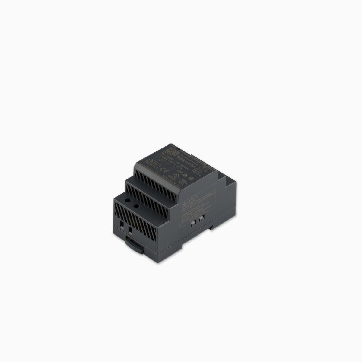 schwarzes DIN Hutschienen-Netzteil, MeanWell HDR-6, 30,99 €