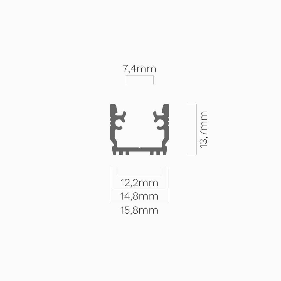 LED Alu Bodenprofil zum Versenken im Boden, 200cm , 17,00 €