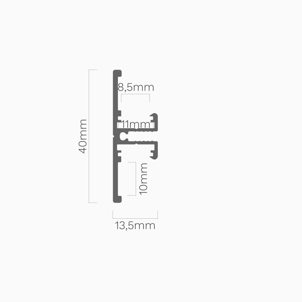 LED Alu Wandprofil T für 2 seitige Lichtbordüre, 1, 22,00 €